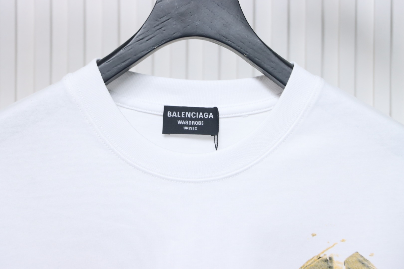 Balenciaga Hand-painted Double B Print T-shirt White