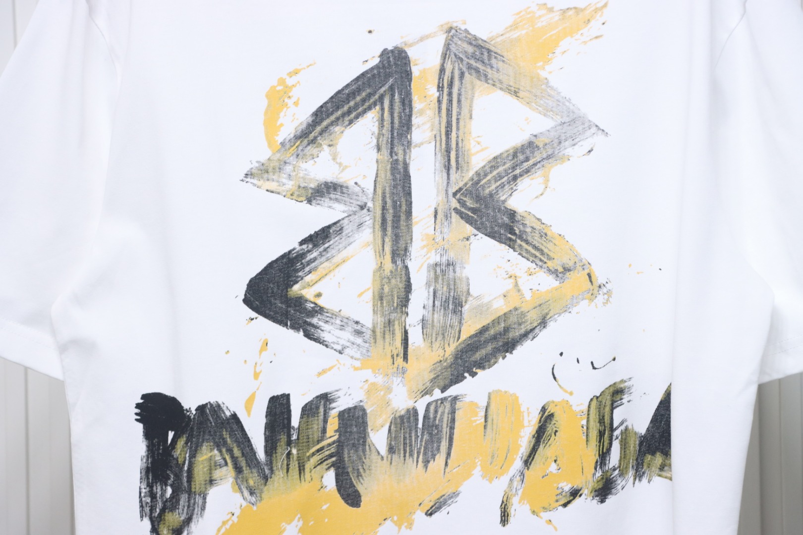 Balenciaga Hand-painted Double B Print T-shirt White