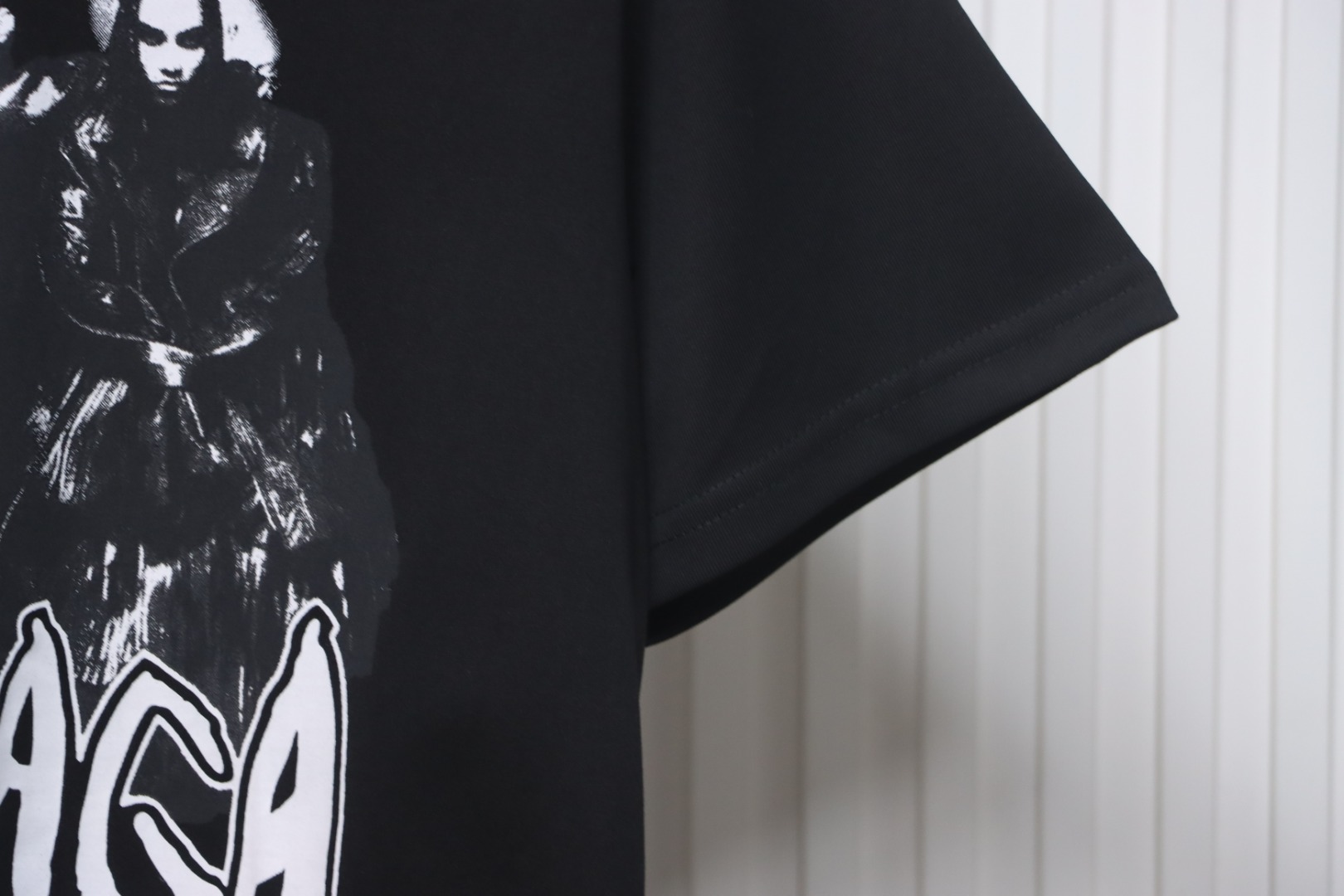 Balenciaga Vintage Washed Distressed T-shirt Black