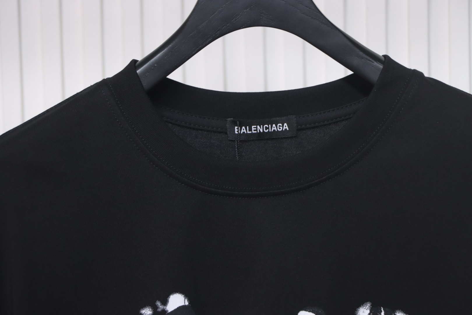 Balenciaga Vintage Washed Distressed T-shirt Black