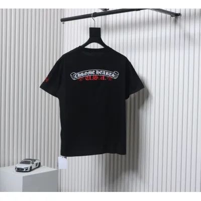 Chrome Hearts 24ss Red Sanskrit On The Back T-shirt Black 02