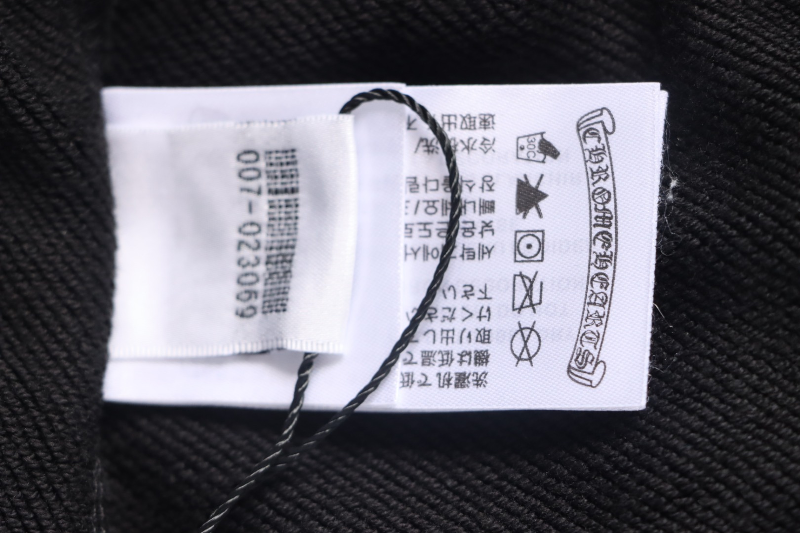 Chrome Hearts 24ss White Sanskrit Letters Embroidered Shorts Black