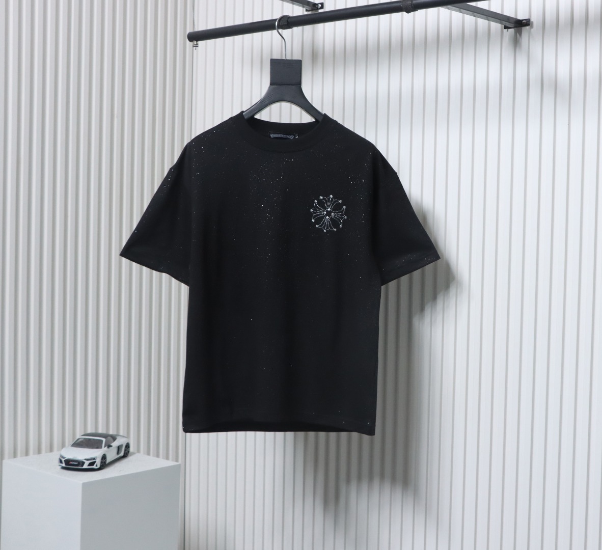 Chrome Hearts 25ss Hot Diamond Logo Glitter T-shirt Black