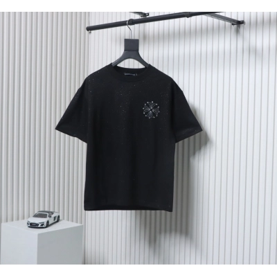 Chrome Hearts 25ss Hot Diamond Logo Glitter T-shirt Black 01
