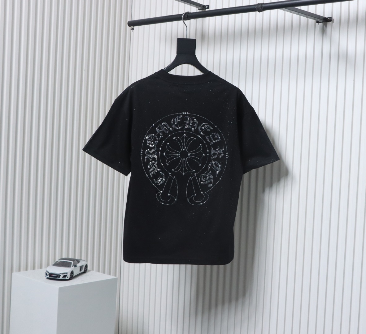 Chrome Hearts 25ss Hot Diamond Logo Glitter T-shirt Black