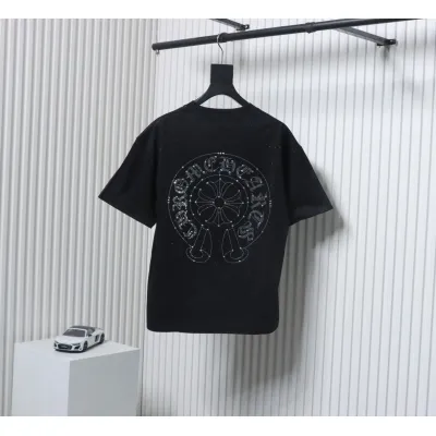 Chrome Hearts 25ss Hot Diamond Logo Glitter T-shirt Black 02