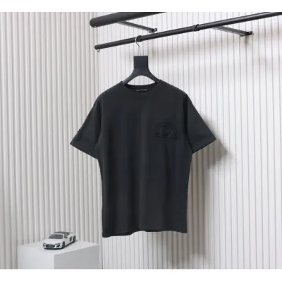 Chrome Hearts 25ss Washed Distressed Patch Logo T-shirt Black 01