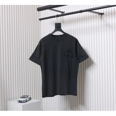 Chrome Hearts 25ss Washed Distressed Patch Logo T-shirt Black 01