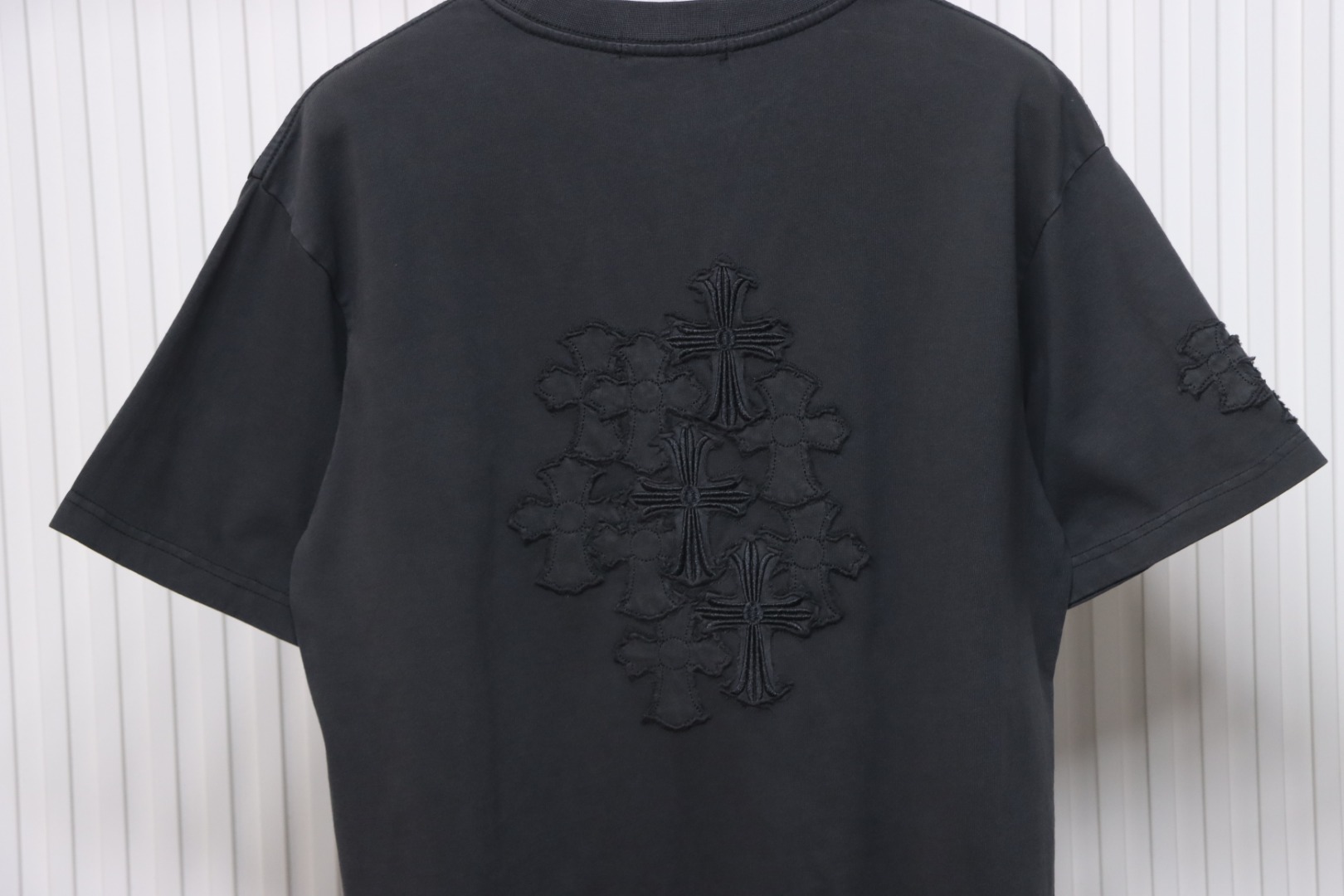 Chrome Hearts 25ss Washed Distressed Patch Logo T-shirt Black