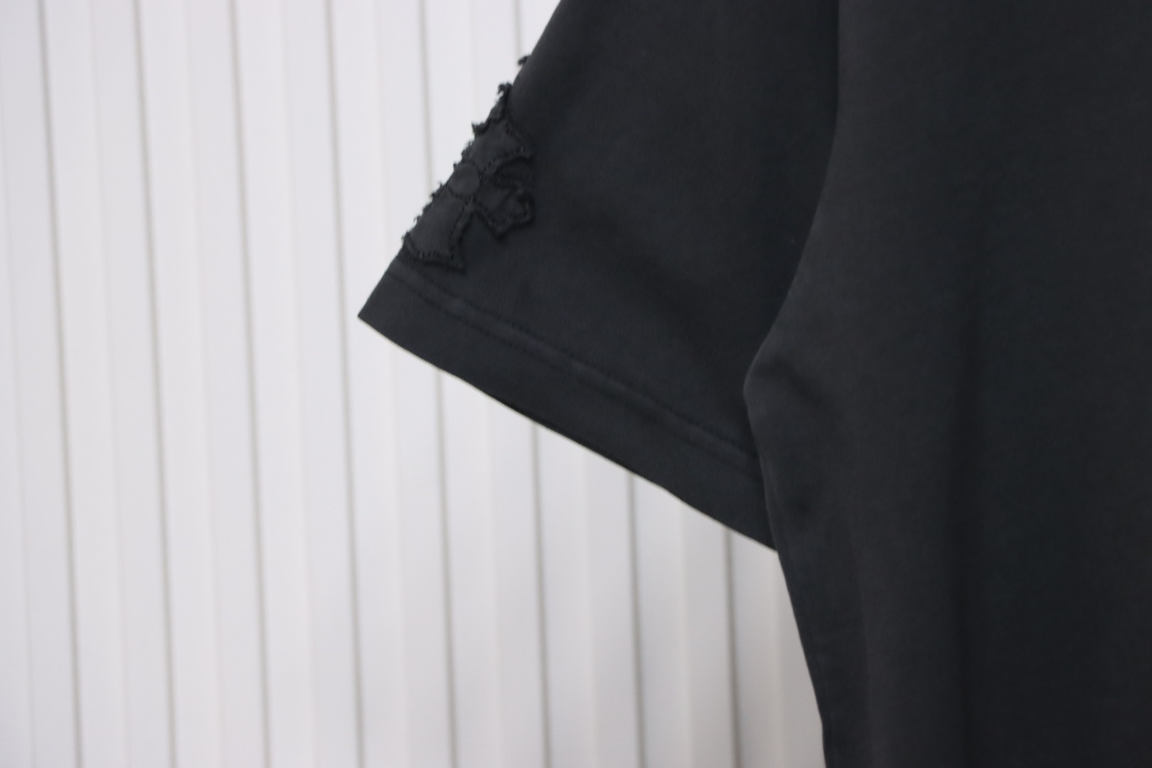 Chrome Hearts 25ss Washed Distressed Patch Logo T-shirt Black