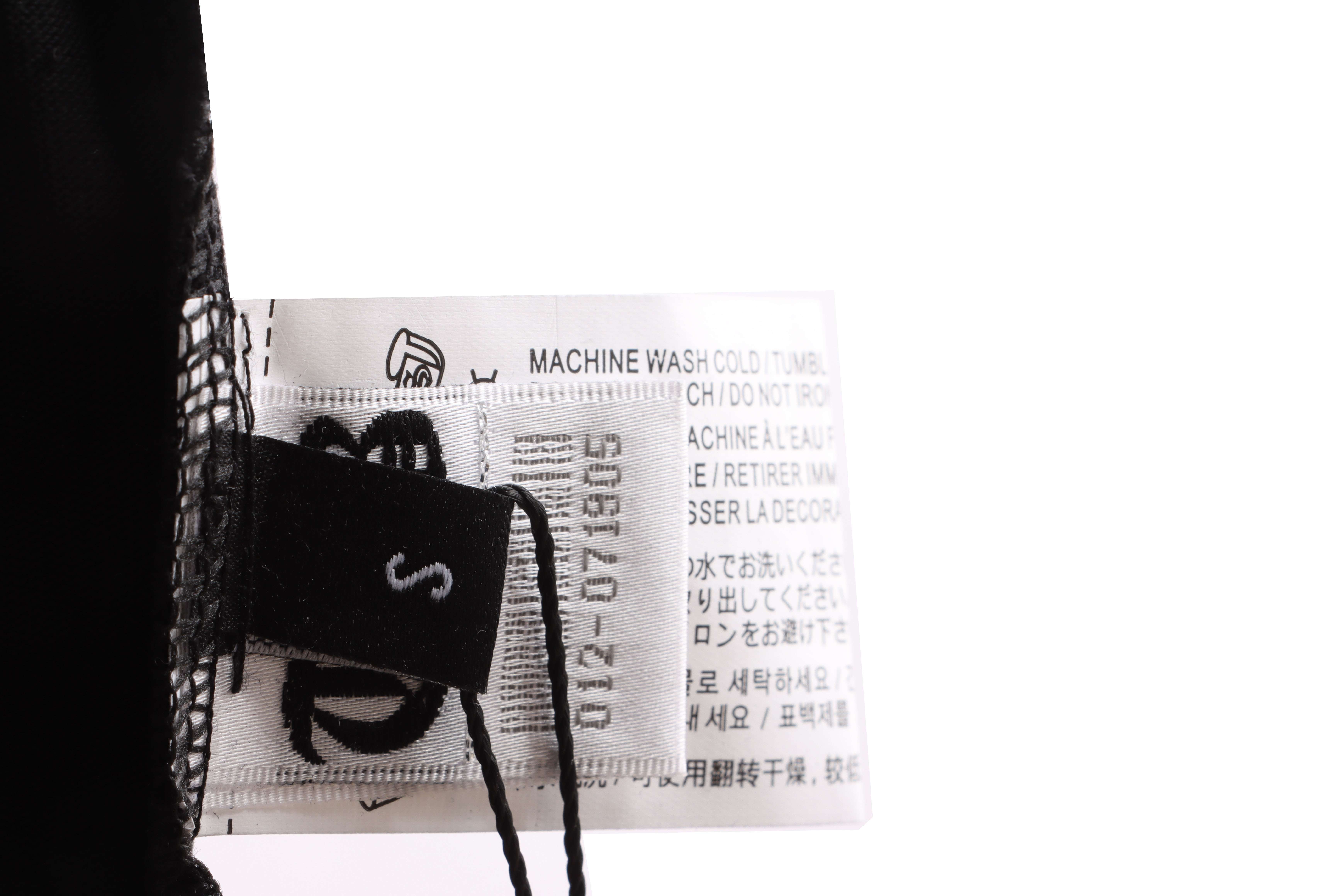 Chrome Hearts Chest Leather Label Cross Silver Ornament T-shirt Black