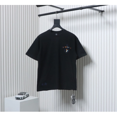 Chrome Hearts Colorful Horseshoe Embroidery T-shirt Black 01