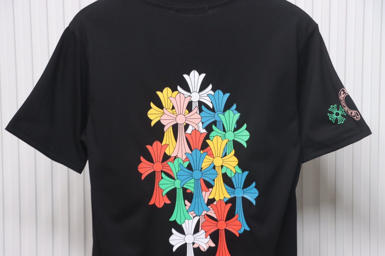 Chrome Hearts Colorful Overlap Cross Print T-shirt Black
