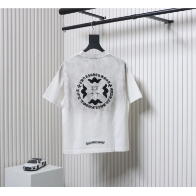 Chrome Hearts Heavy Embroidery Sprayed Monkey Old T-shirt White 02
