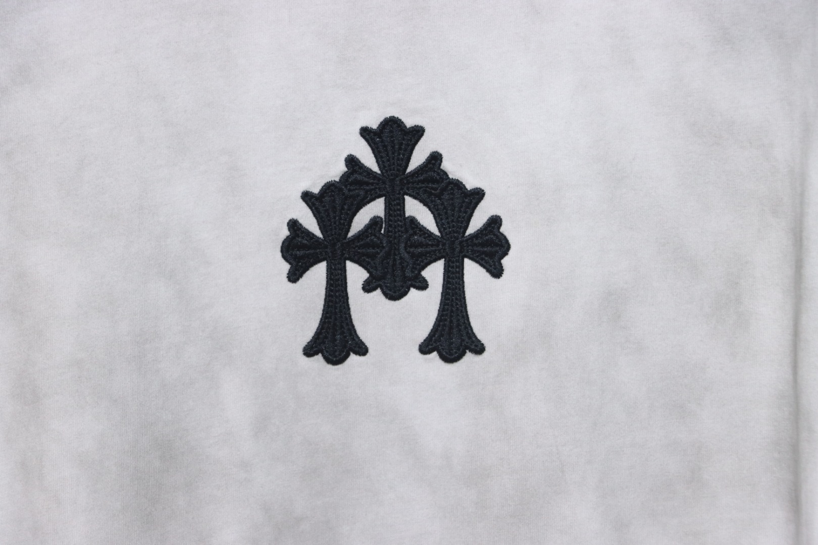 Chrome Hearts Heavy Embroidery Sprayed Monkey Old T-shirt White