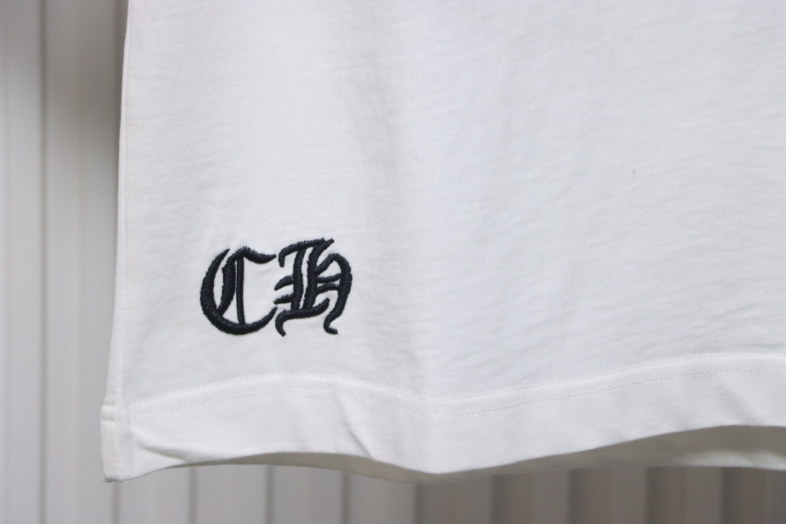 Chrome Hearts Heavy Embroidery Sprayed Monkey Old T-shirt White