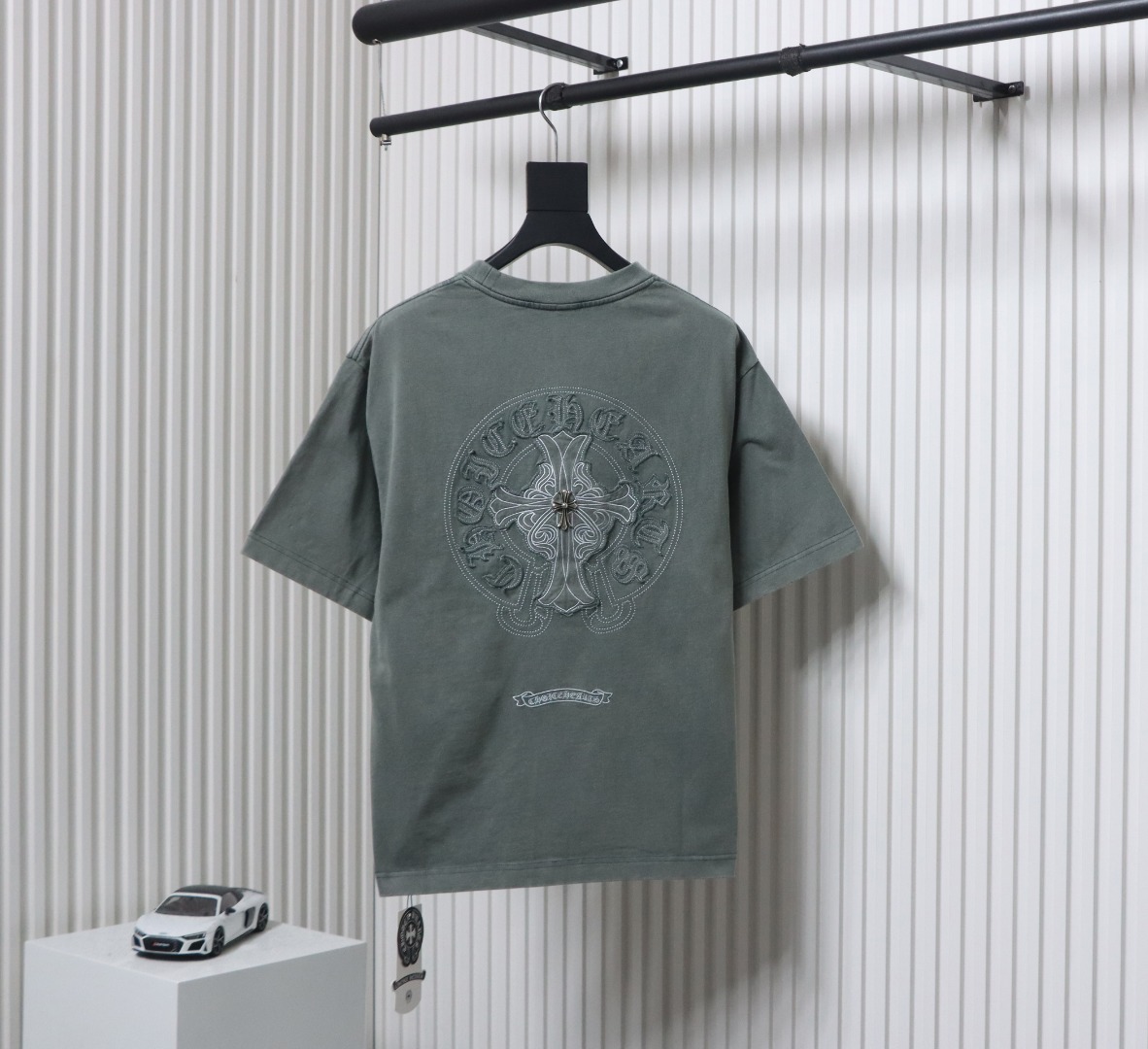 Chrome Hearts Horseshoe Logo T-shirt Grey Green