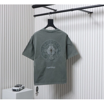 Chrome Hearts Horseshoe Logo T-shirt Grey Green 01