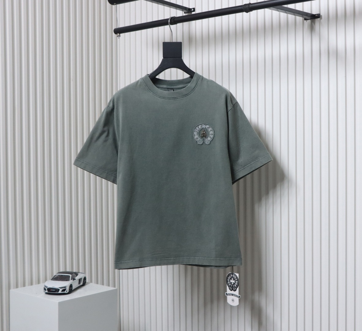 Chrome Hearts Horseshoe Logo T-shirt Grey Green