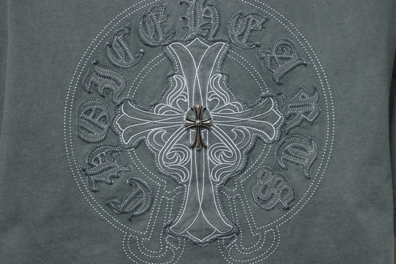 Chrome Hearts Horseshoe Logo T-shirt Grey Green