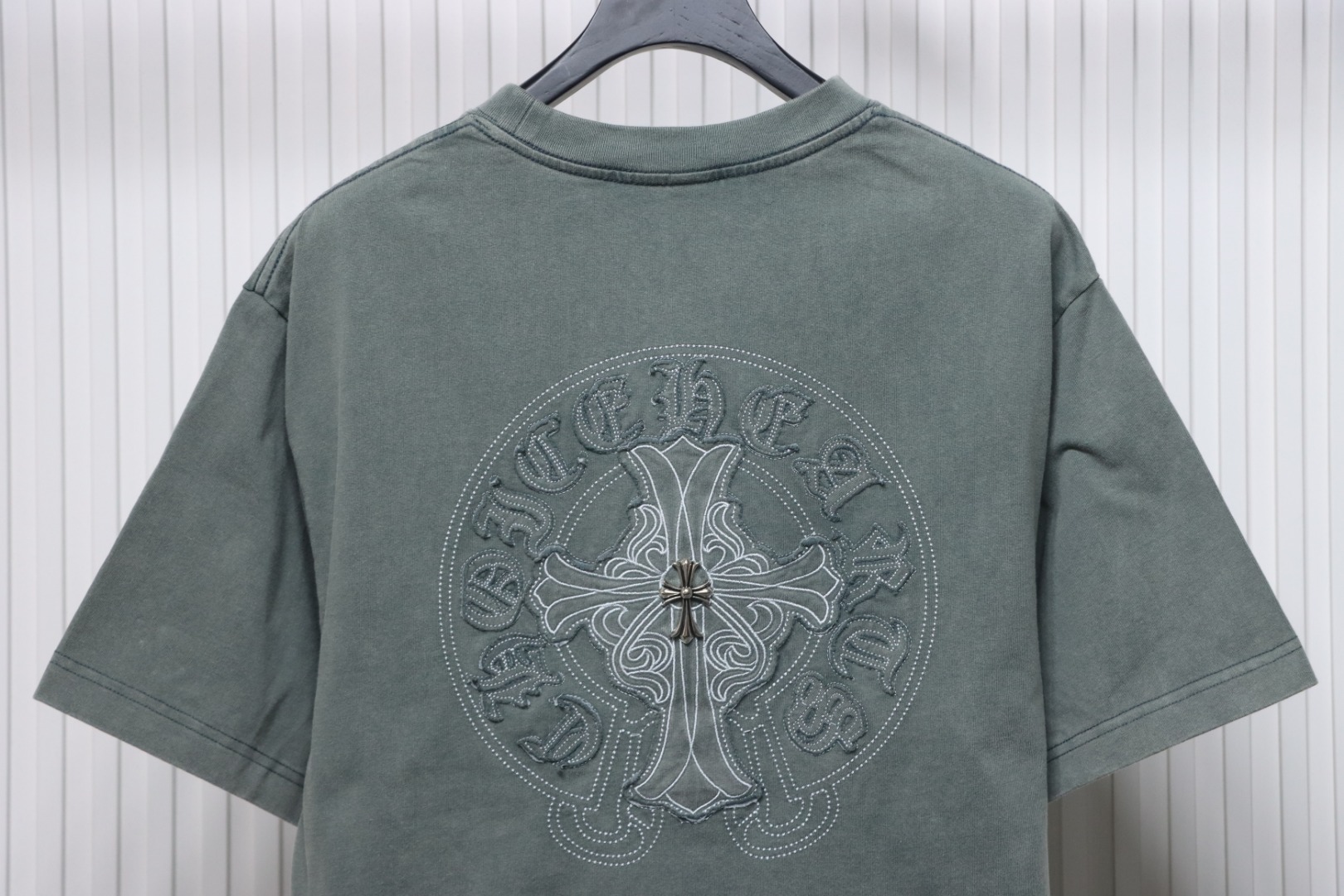 Chrome Hearts Horseshoe Logo T-shirt Grey Green