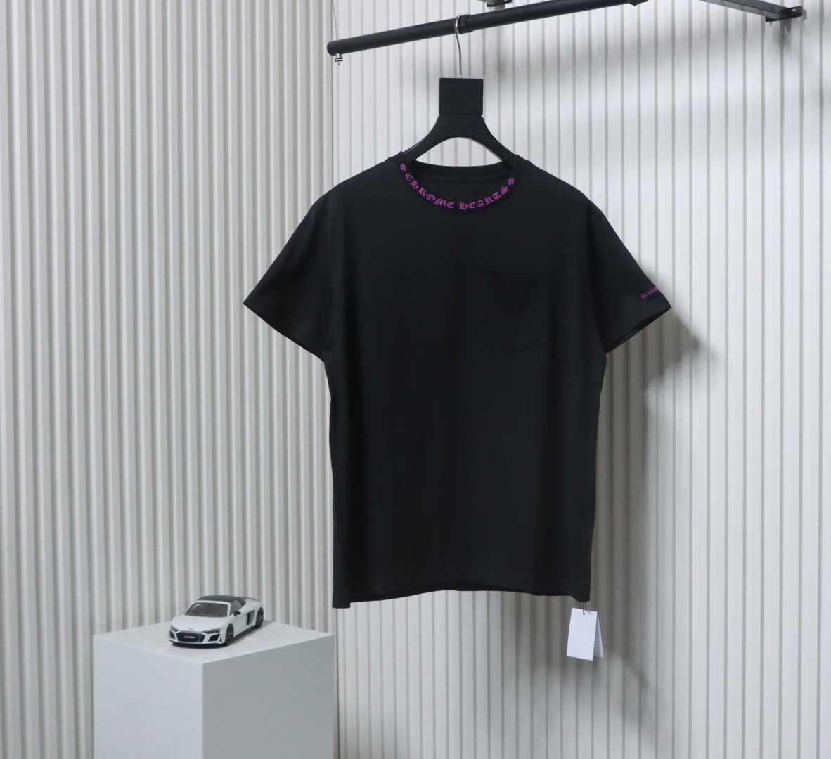 Chrome Hearts Neckline Sanskrit Print T-shirt Black Purple