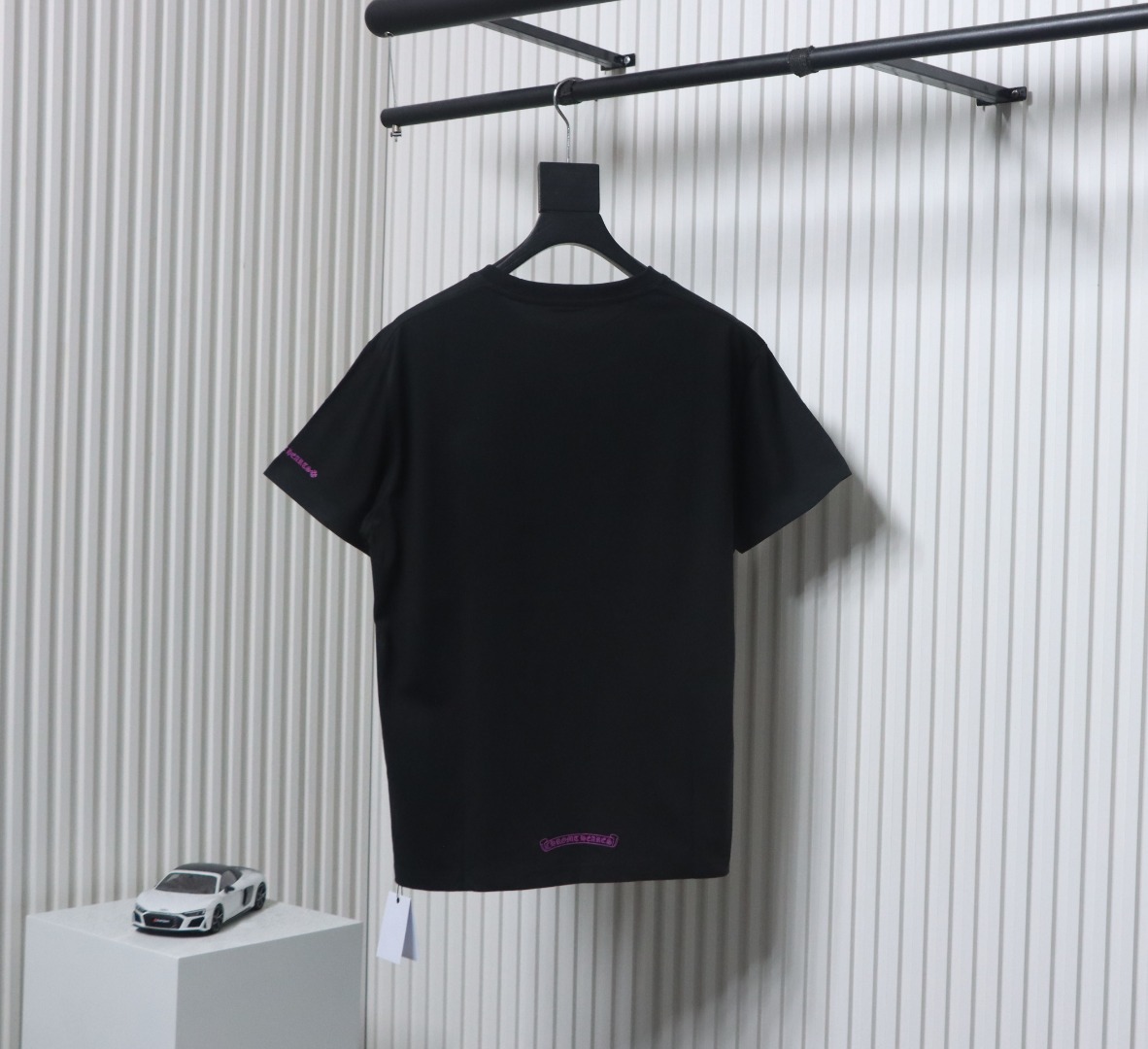 Chrome Hearts Neckline Sanskrit Print T-shirt Black Purple