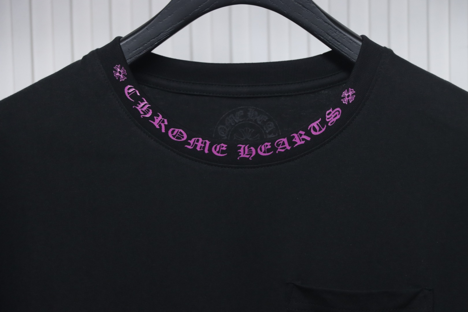 Chrome Hearts Neckline Sanskrit Print T-shirt Black Purple