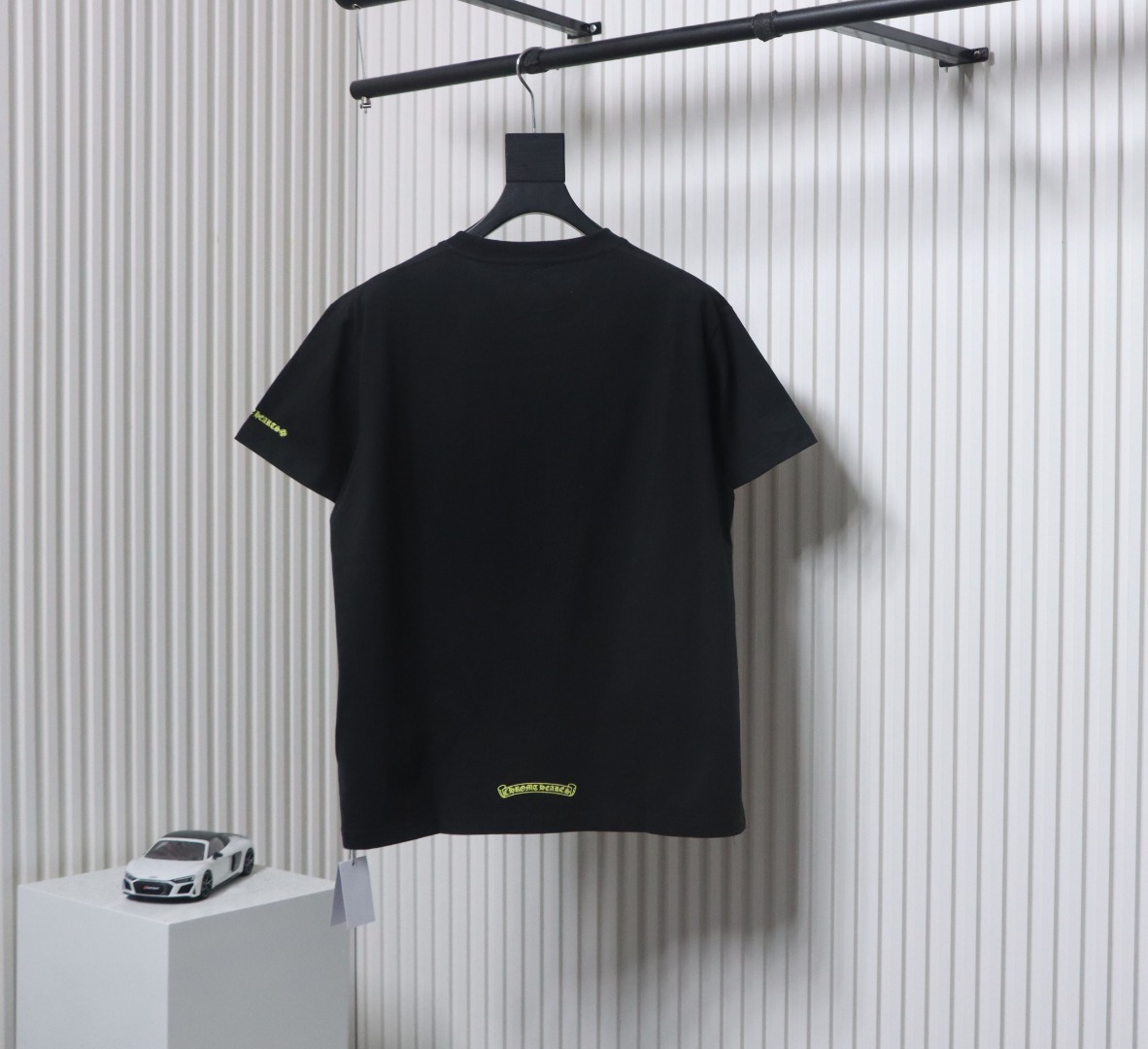 Chrome Hearts Neckline Sanskrit Print T-shirt Black Yellow