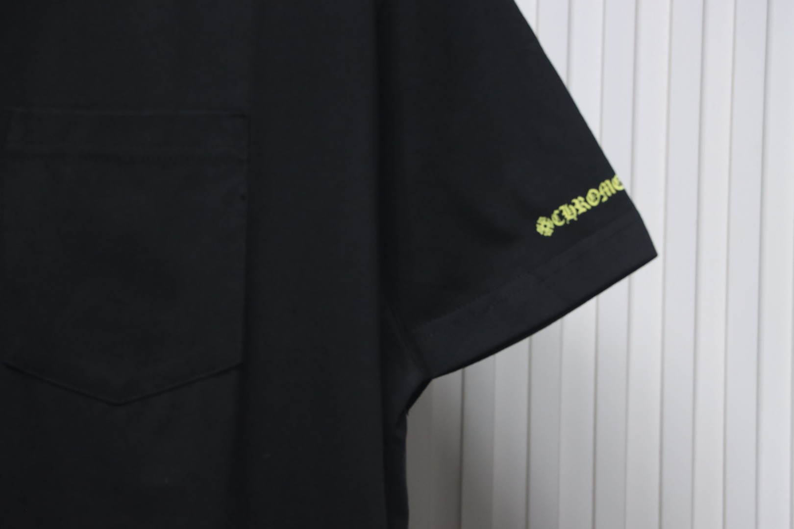 Chrome Hearts Neckline Sanskrit Print T-shirt Black Yellow