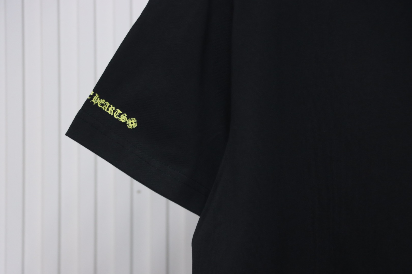 Chrome Hearts Neckline Sanskrit Print T-shirt Black Yellow