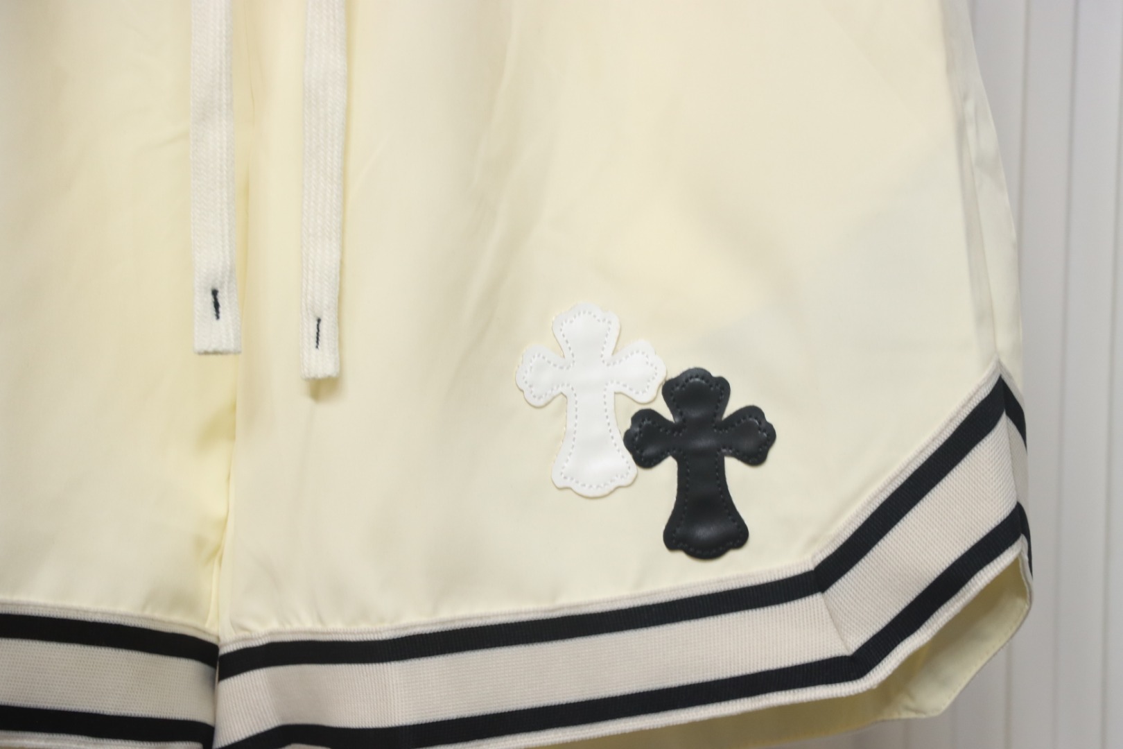 Chrome Hearts Sanskrit Embroidered Woven Shorts White