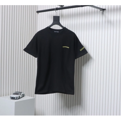 Chrome Hearts Simple Style Letter T-shirt Black 01