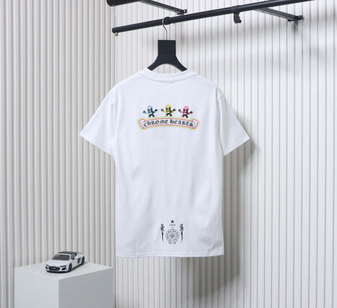 Chrome Hearts Skull Graffiti Crew Neck T-Shirt White
