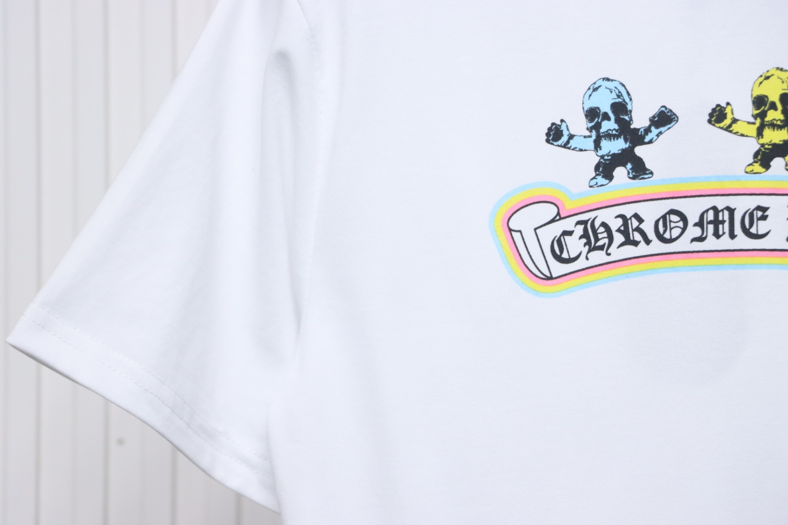 Chrome Hearts Skull Graffiti Crew Neck T-Shirt White