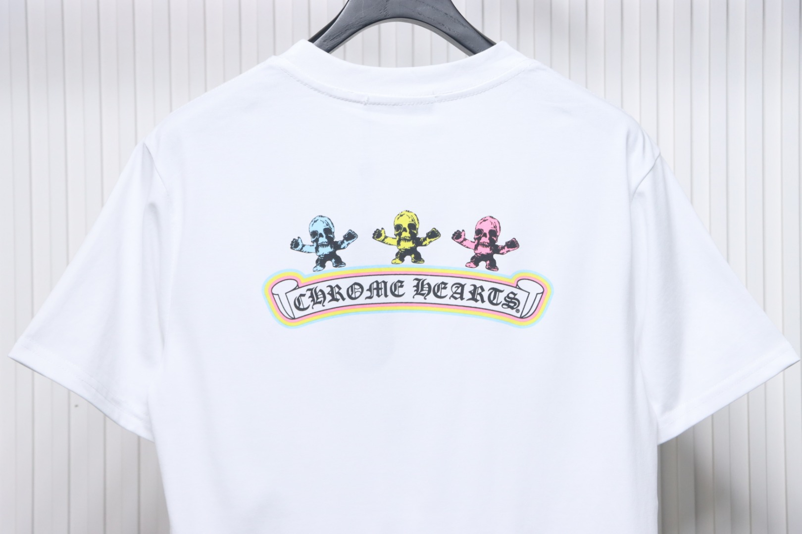 Chrome Hearts Skull Graffiti Crew Neck T-Shirt White