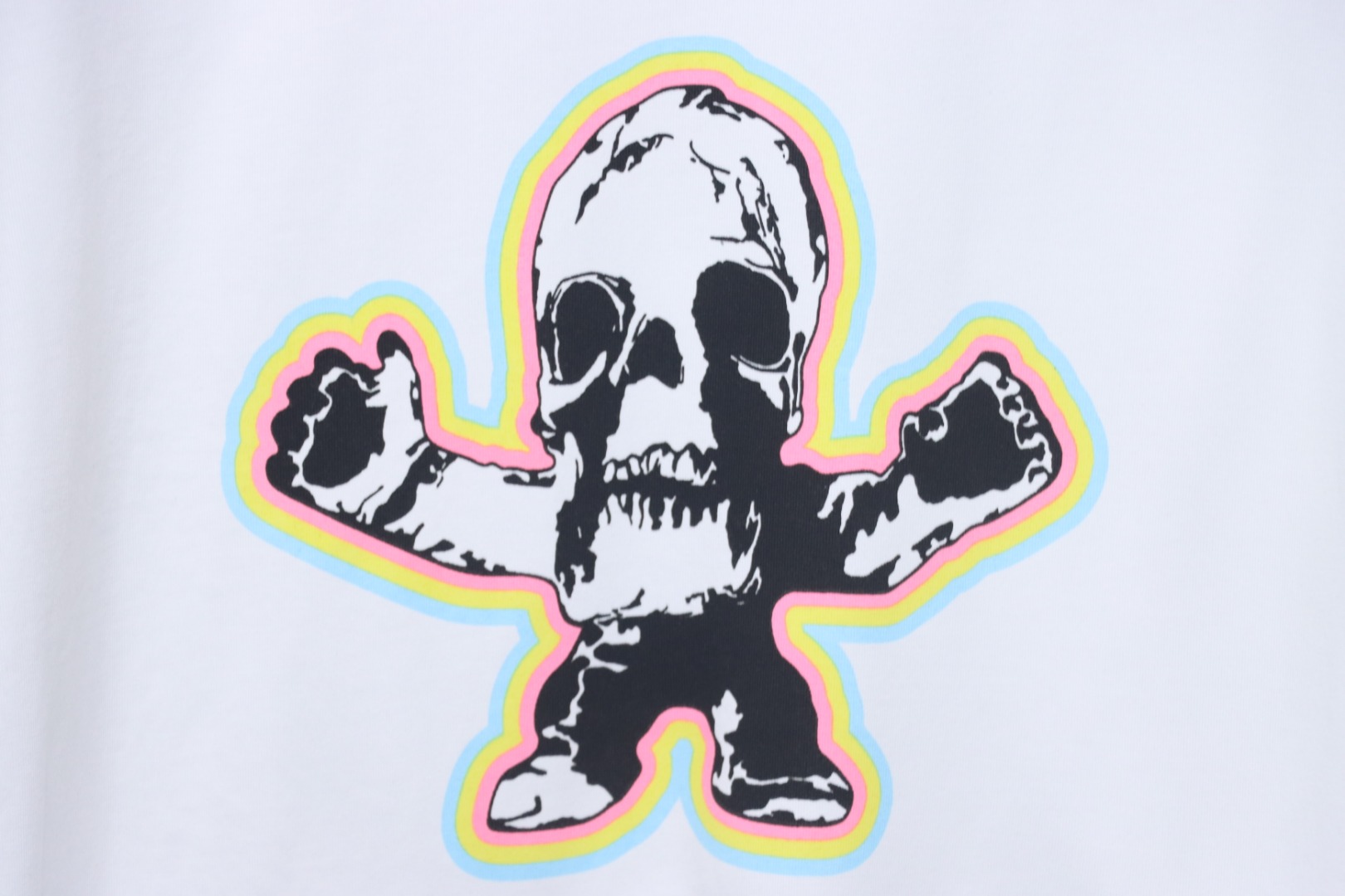 Chrome Hearts Skull Graffiti Crew Neck T-Shirt White