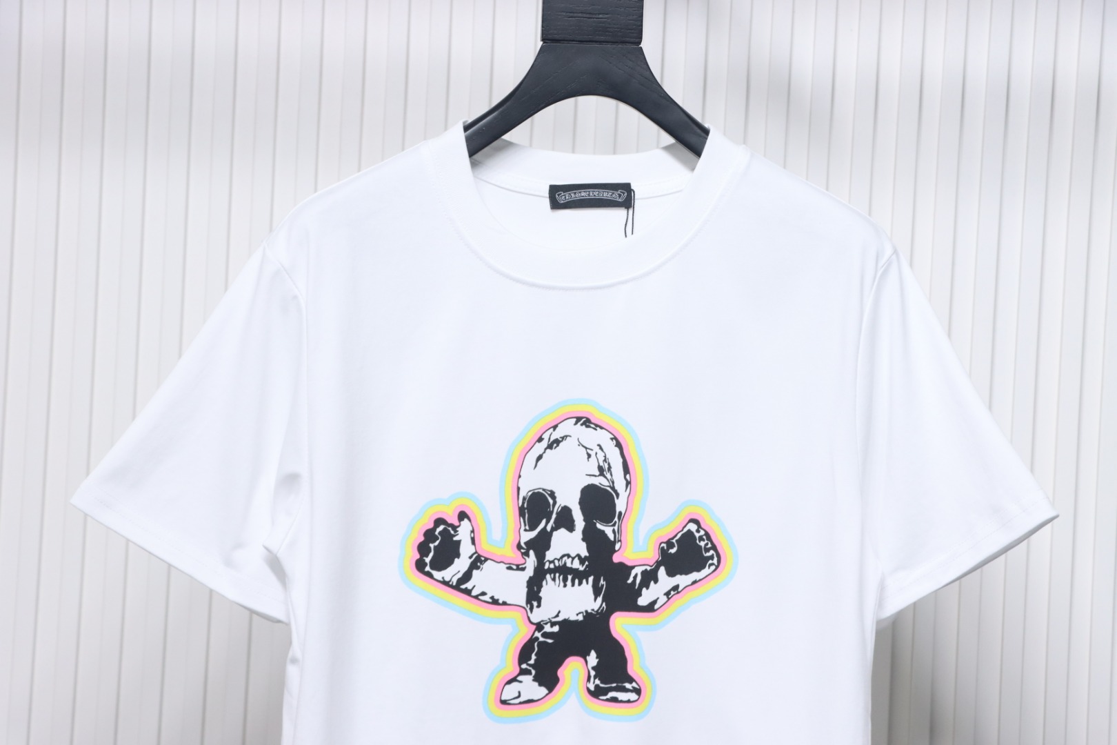 Chrome Hearts Skull Graffiti Crew Neck T-Shirt White