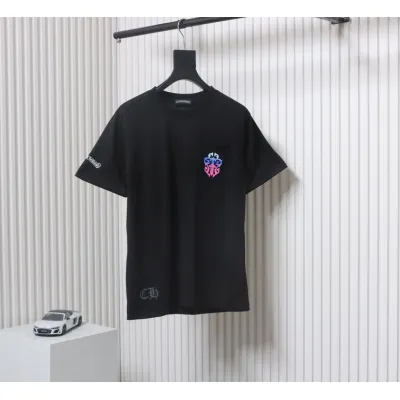 Chrome Hearts White Colorful Sanskrit Sword T-shirt Black 01