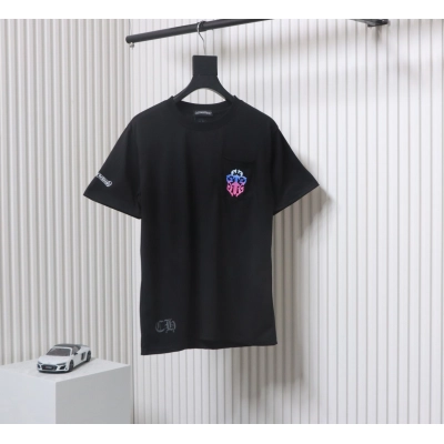 Chrome Hearts White Colorful Sanskrit Sword T-shirt Black 01