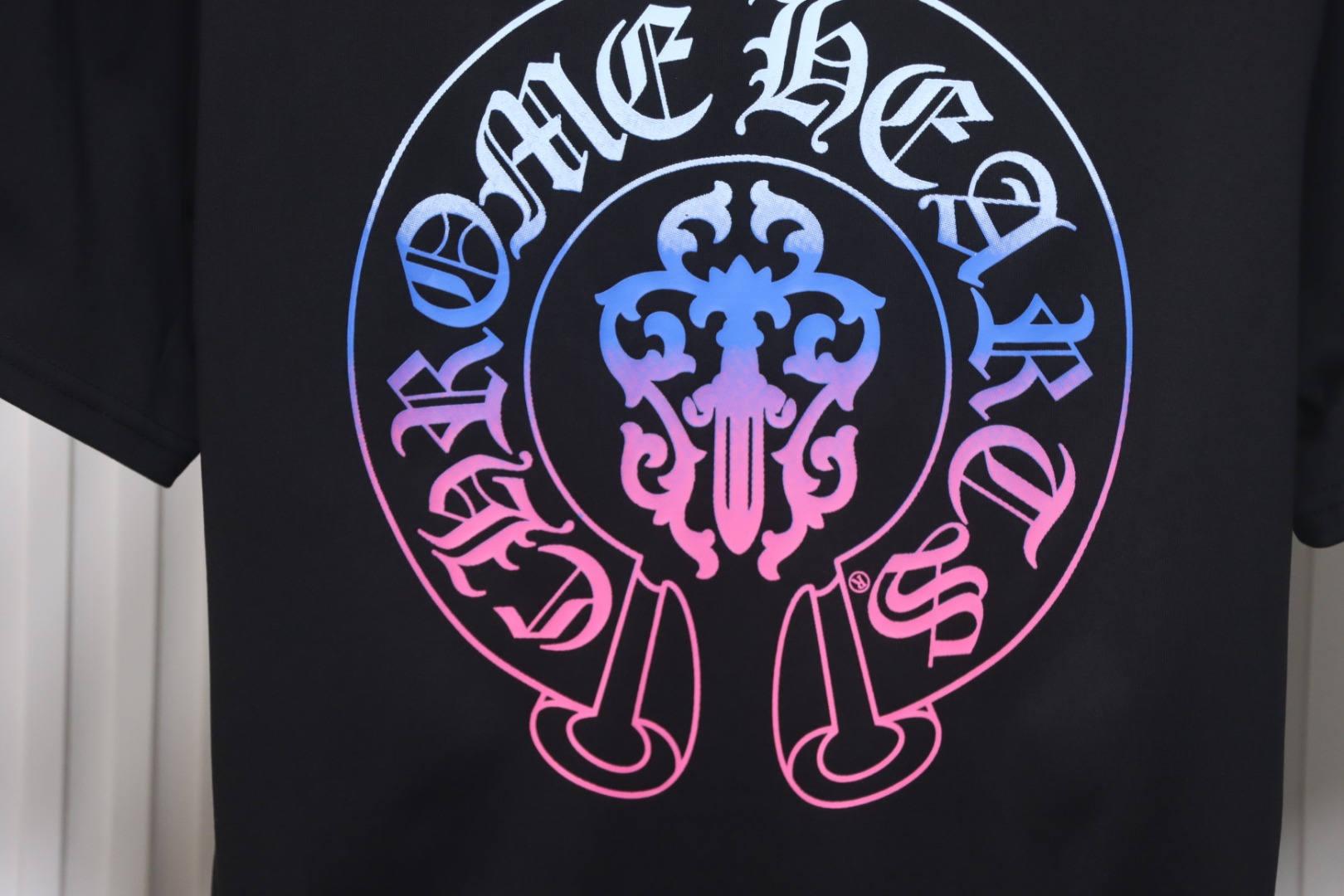 Chrome Hearts White Colorful Sanskrit Sword T-shirt Black