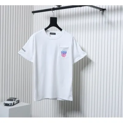Chrome Hearts White Colorful Sanskrit Sword T-shirt White 01