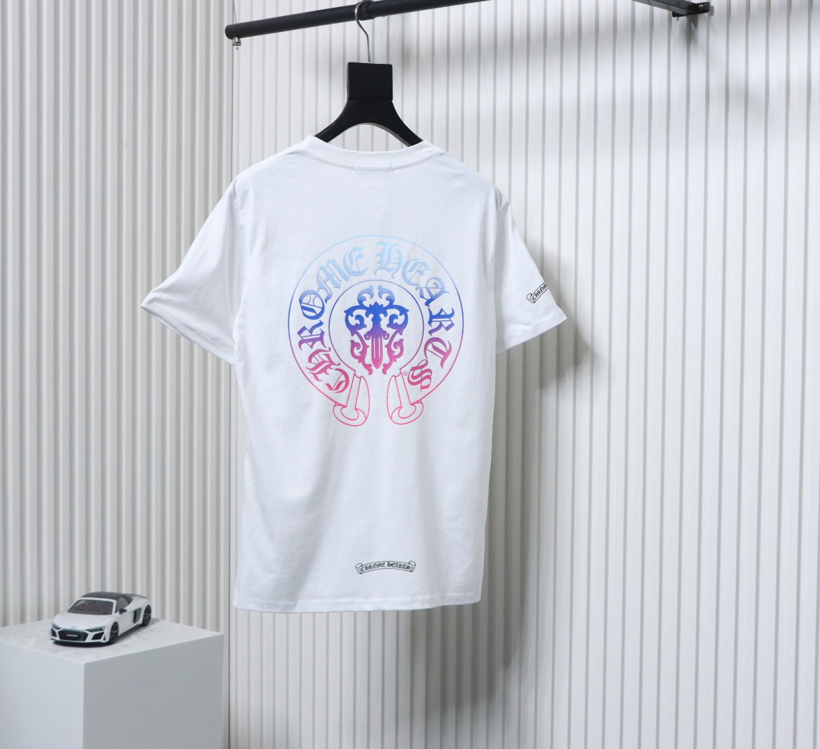 Chrome Hearts White Colorful Sanskrit Sword T-shirt White