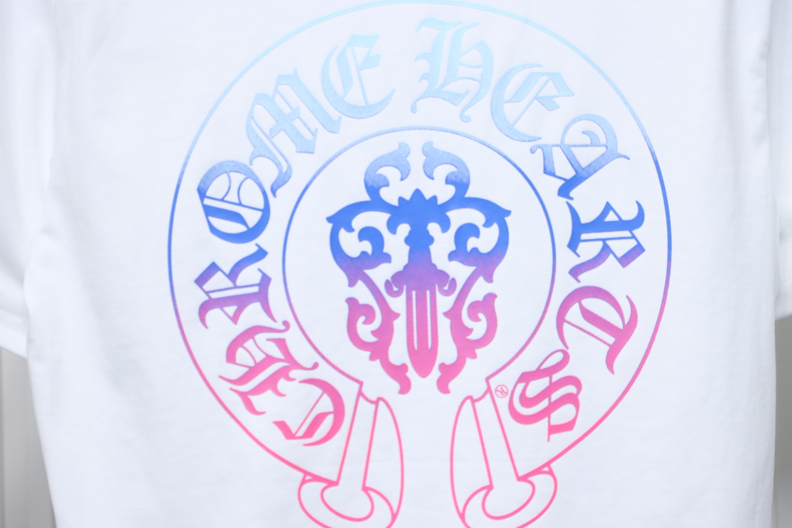 Chrome Hearts White Colorful Sanskrit Sword T-shirt White