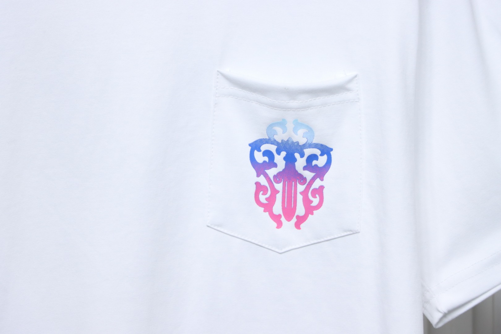 Chrome Hearts White Colorful Sanskrit Sword T-shirt White