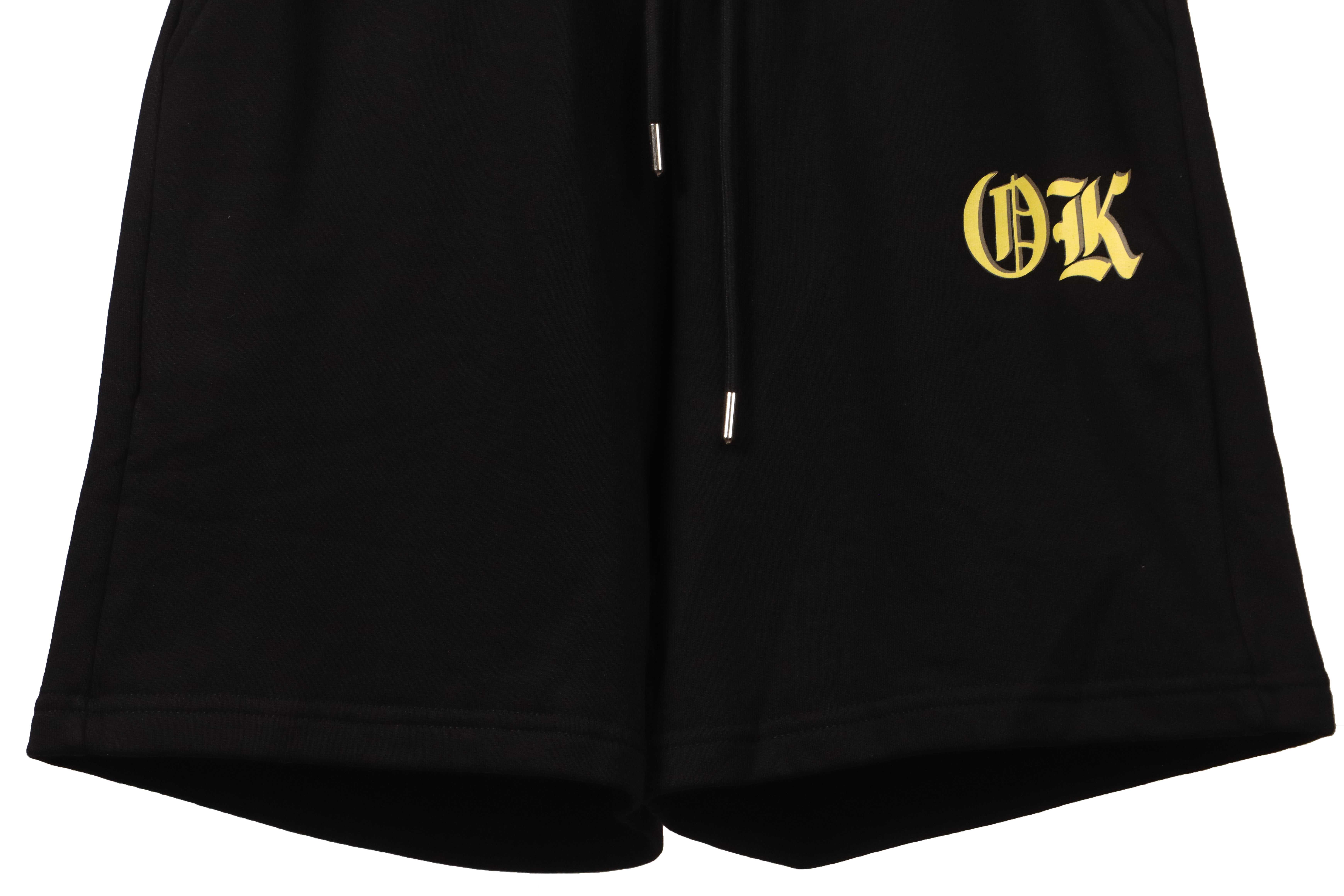 Chrome Hearts Shorts With Leather Logo And Silver Trim On Back Pocket Black