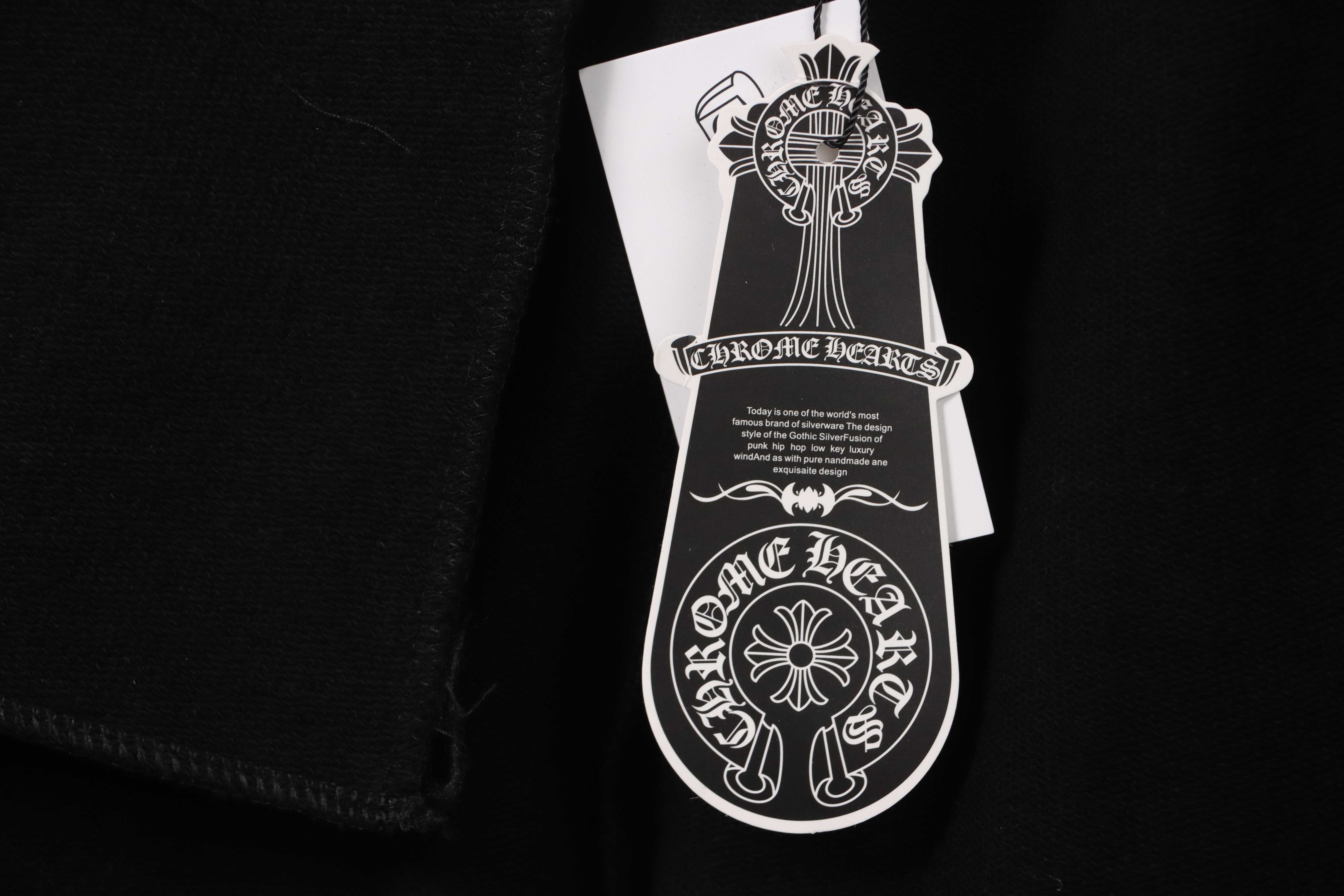 Chrome Hearts Shorts With Leather Logo And Silver Trim On Back Pocket Black