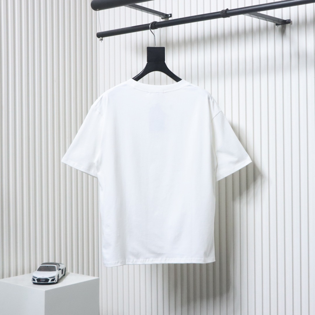 Balenciaga 25SS Collar lettering T-shirt White