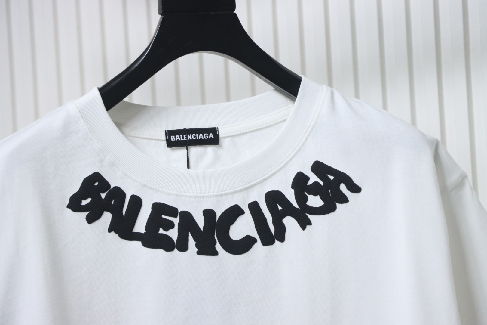 Balenciaga 25SS Collar lettering T-shirt White