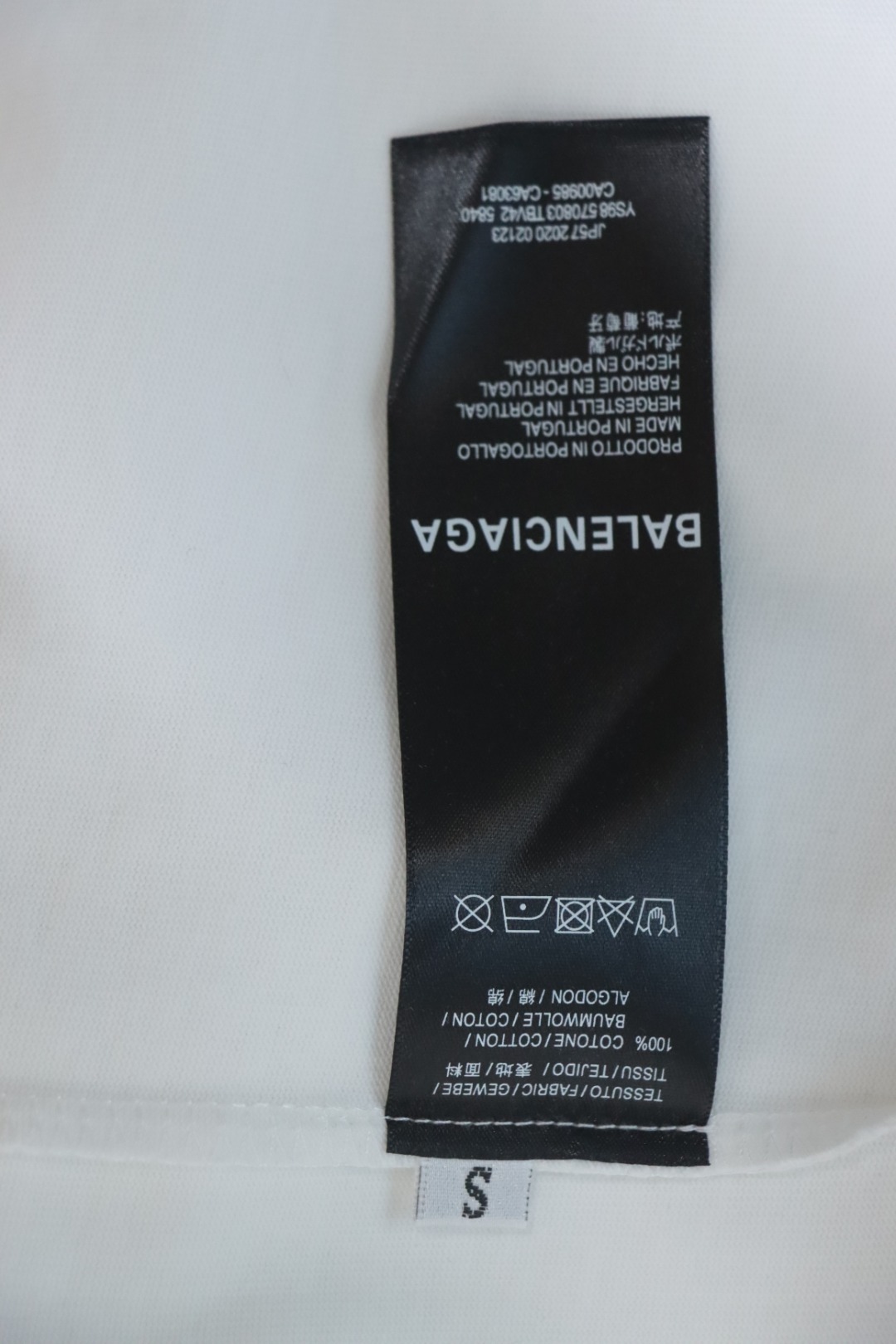 Balenciaga 25SS Collar lettering T-shirt White